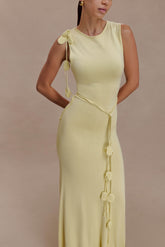 Monay Tulip Maxi Dress - Lemon