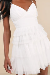 Special Poise Yellow Tulle Pleated Sleeveless Tiered Mini Dress