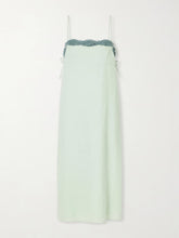 Darya lace-trimmed linen and cotton-blend midi dress