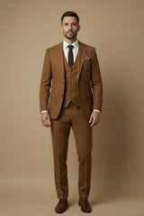 Men’s Three-Piece Wedding Guest Suit – Tailored Slim Fit Jacket, Waistcoat and Trousers for Formal Celebrations