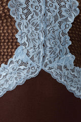 Bray Knit & Lace Maxi Dress - Chocolate/Blue