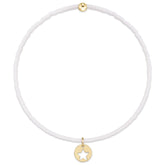 Hope Classic Bracelet - White - Star Small Gold Disc