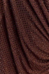Bakari Diamante Cape Maxi Dress - Chocolate
