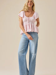 Jilliann Tiered Babydoll Top