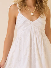 August Embroidered Mini Dress