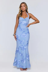 Love Muse Halter Maxi Dress Blue