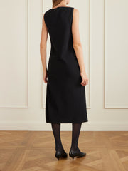 Ender crepe midi dress