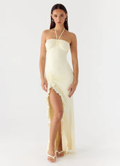 Right Hand Girl Maxi Dress - Lemon Yellow