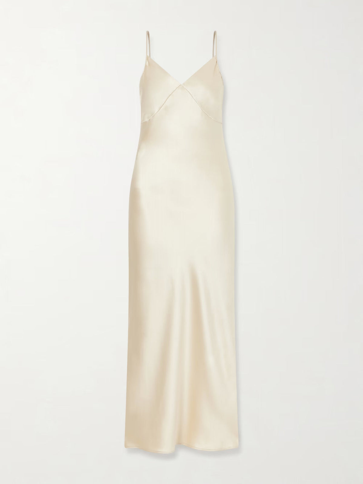 Barika hammered-silk midi dress