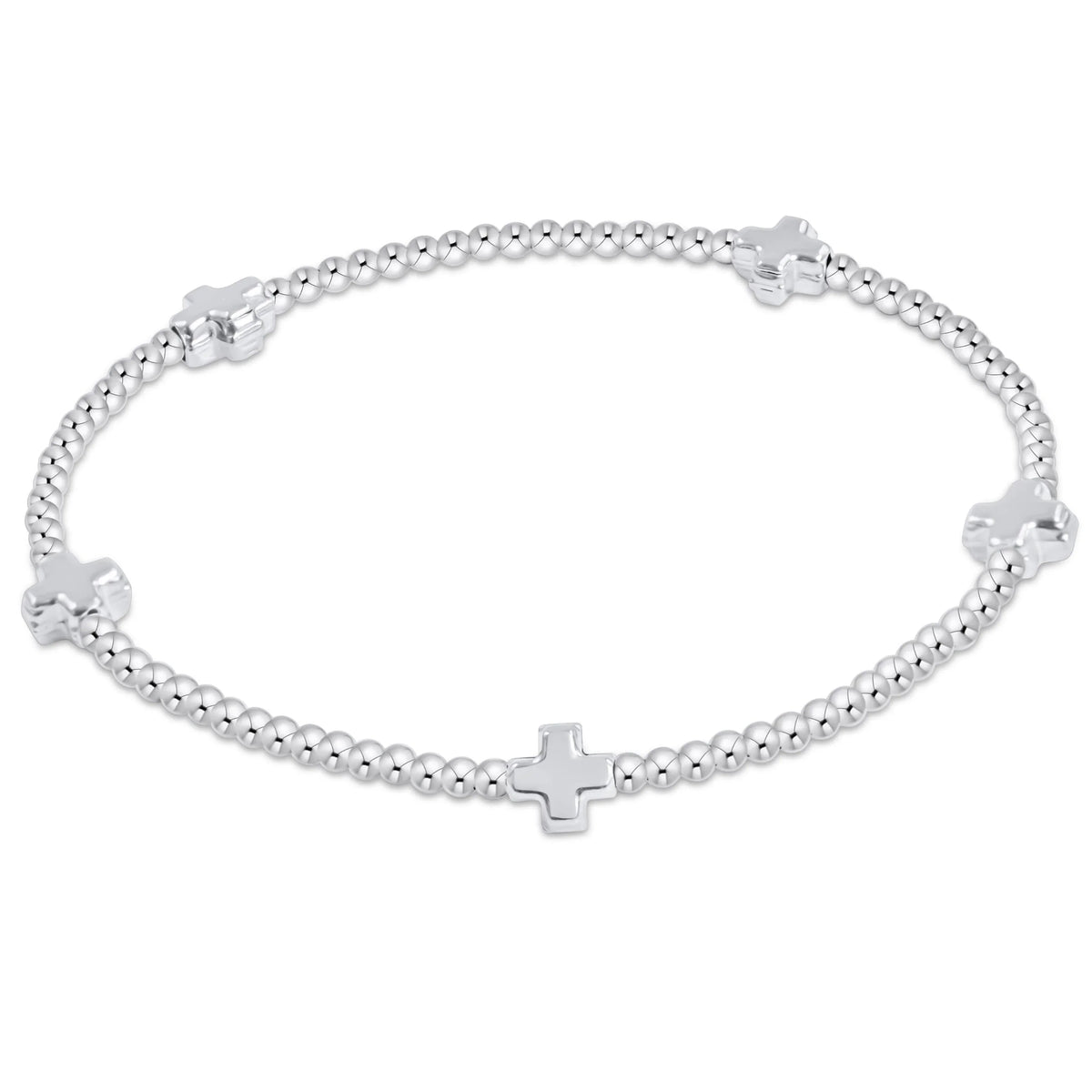 Signature Cross Small 2mm Sterling Bracelet - Sterling