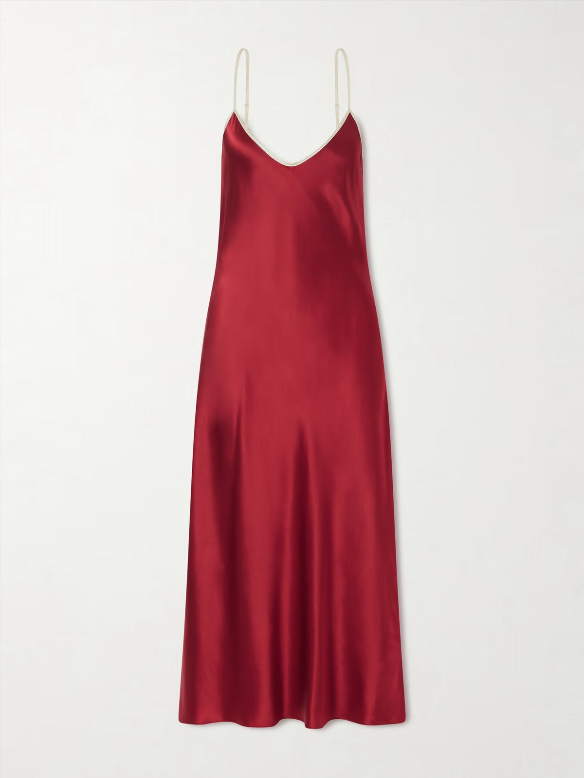 Bias slip silk-charmeuse slip midi dress