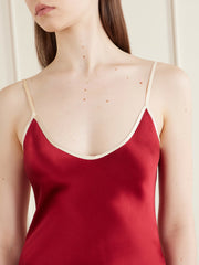 Bias slip silk-charmeuse slip midi dress