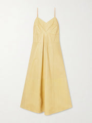Fia leather midi dress