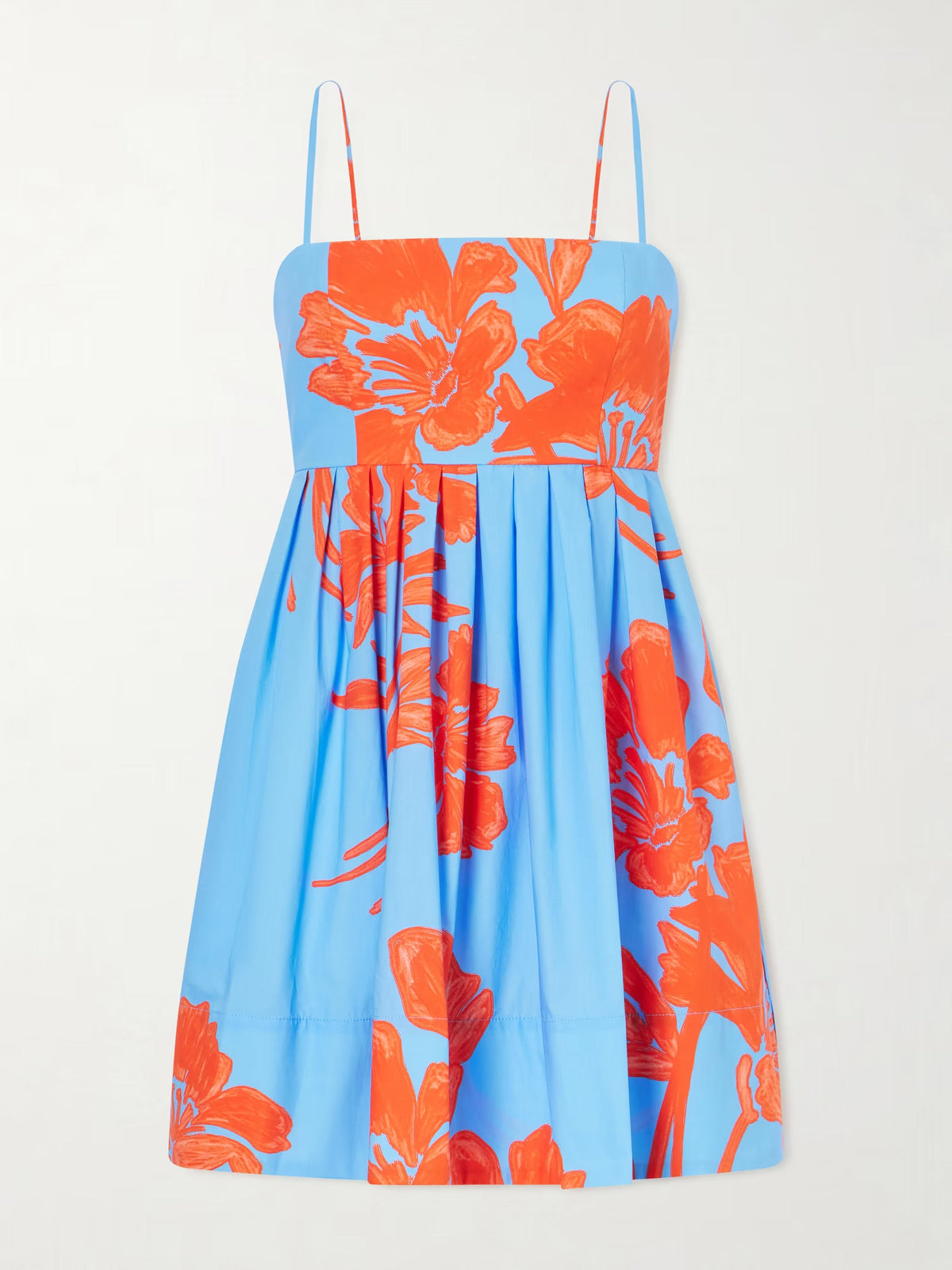Leo floral-print cotton-poplin midi dress